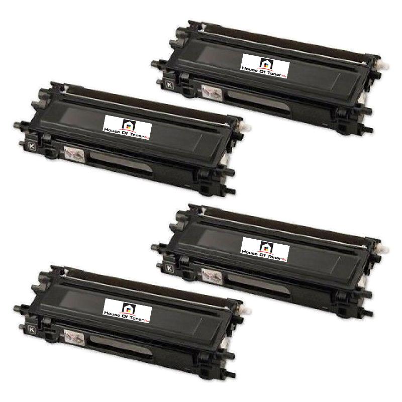 Compatible Toner Cartridge Replacement for BROTHER TN210BK (COMPATIBLE) 4 PACK Compatible Toner Cartridge Replacement for BROTHER TN210BK (COMPATIBLE) 4 PACK