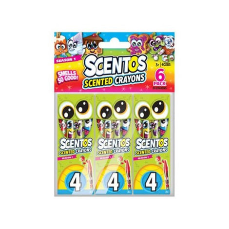CA621 24 Scentos Scented Crayon Value Pack with 6 Packs of 4 Crayons