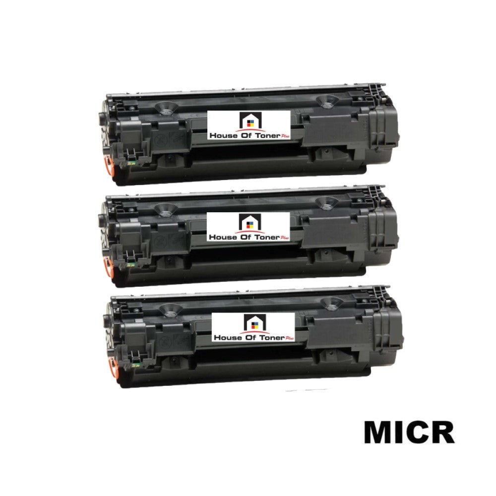 Compatible Toner Cartridge Replacement For HP CB435A (35A) Black (1.5K YLD) W/MICR (3-Pack) Compatible Toner Cartridge Replacement For HP CB435A (35A) Black (1.5K YLD) W/MICR (3-Pack)