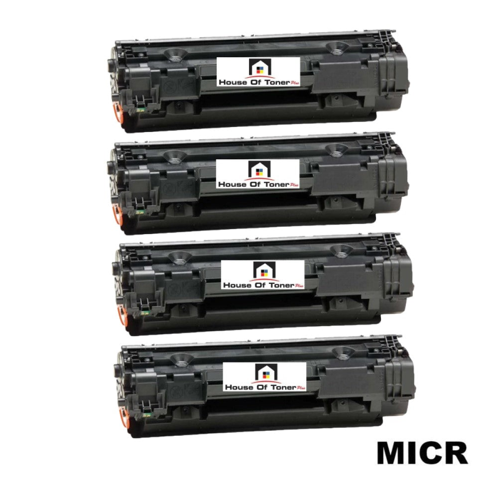 Compatible Toner Cartridge Replacement For HP CB435A (35A) Black (1.5K YLD) W/MICR (4-Pack) Compatible Toner Cartridge Replacement For HP CB435A (35A) Black (1.5K YLD) W/MICR (4-Pack)
