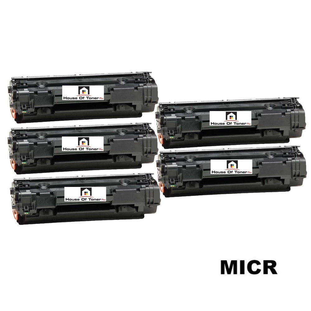 Compatible Toner Cartridge Replacement For HP CB435A (35A) Black (1.5K YLD) W/MICR (5-Pack) Compatible Toner Cartridge Replacement For HP CB435A (35A) Black (1.5K YLD) W/MICR (5-Pack)
