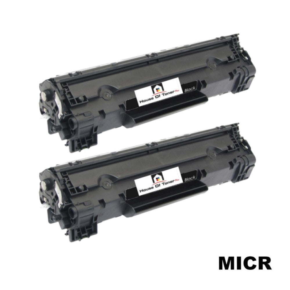 Compatible Toner Cartridge Replacement For HP CB436A (36A) Black (2K YLD) W/MICR (2-Pack) Compatible Toner Cartridge Replacement For HP CB436A (36A) Black (2K YLD) W/MICR (2-Pack)