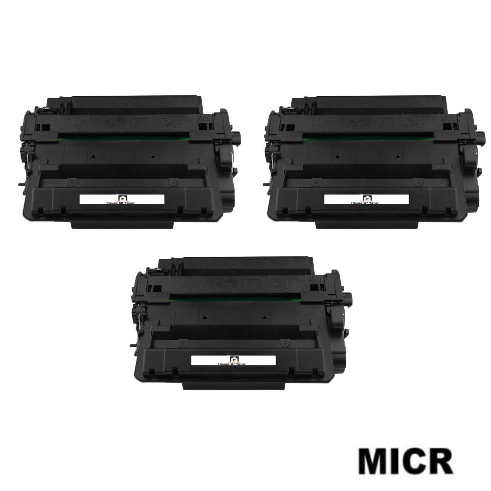 Compatible Toner Cartridge Replacement for HP CE255X (55X) High Yield Black (12.5K YLD) 3-Pack (W/MICR) Compatible Toner Cartridge Replacement for HP CE255X (55X) High Yield Black (12.5K YLD) 3-Pack (W/MICR)