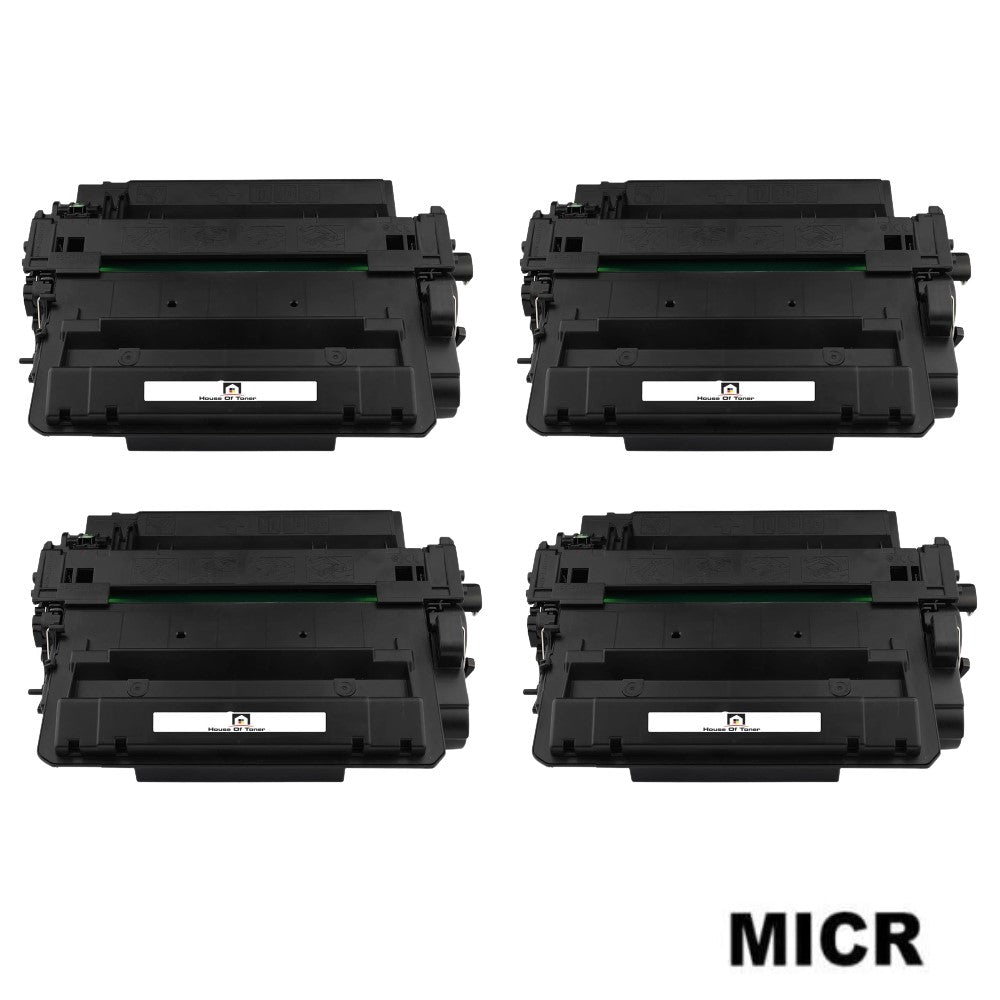 Compatible Toner Cartridge Replacement for HP CE255X (55X) High Yield Black (12.5K YLD) 4-Pack (W/MICR) Compatible Toner Cartridge Replacement for HP CE255X (55X) High Yield Black (12.5K YLD) 4-Pack (W/MICR)