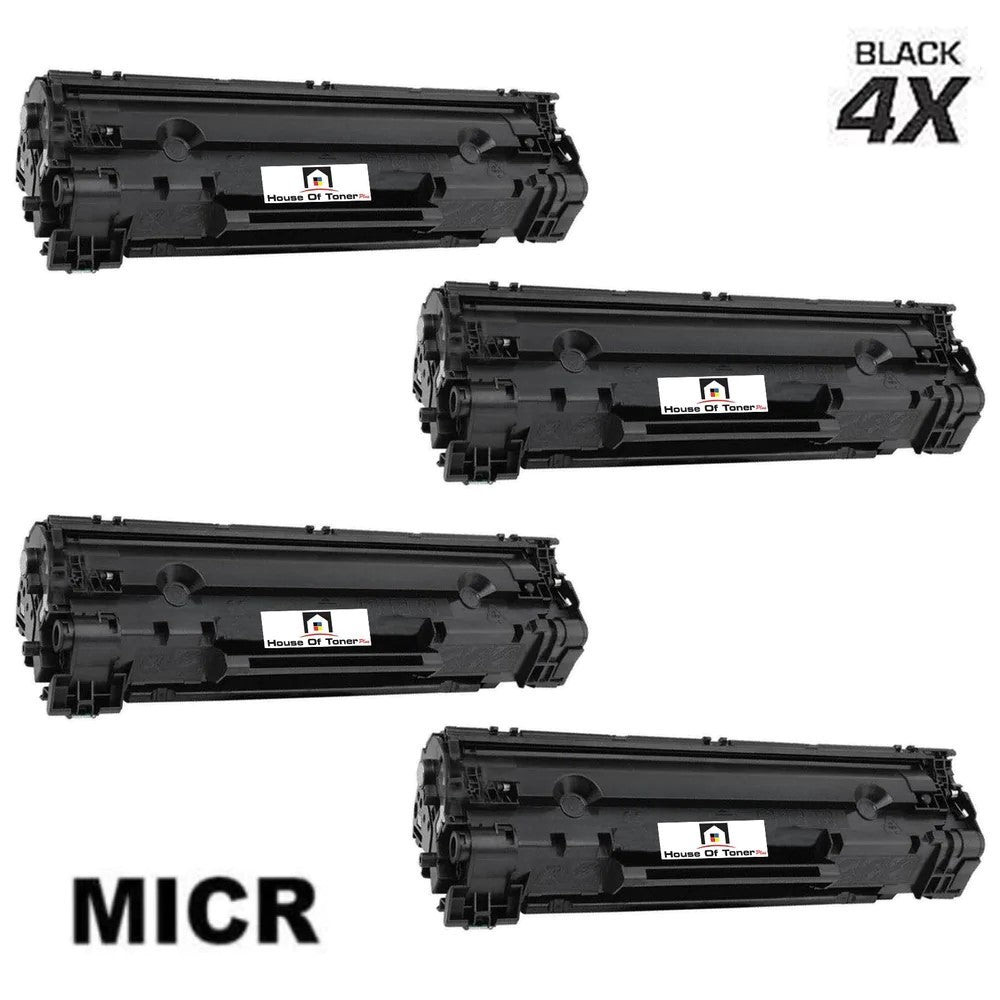 Compatible Toner Cartridge Replacement for HP CE278A (78A) Black (2.1K)  W/MICR (4-Pack) Compatible Toner Cartridge Replacement for HP CE278A (78A) Black (2.1K)  W/MICR (4-Pack)