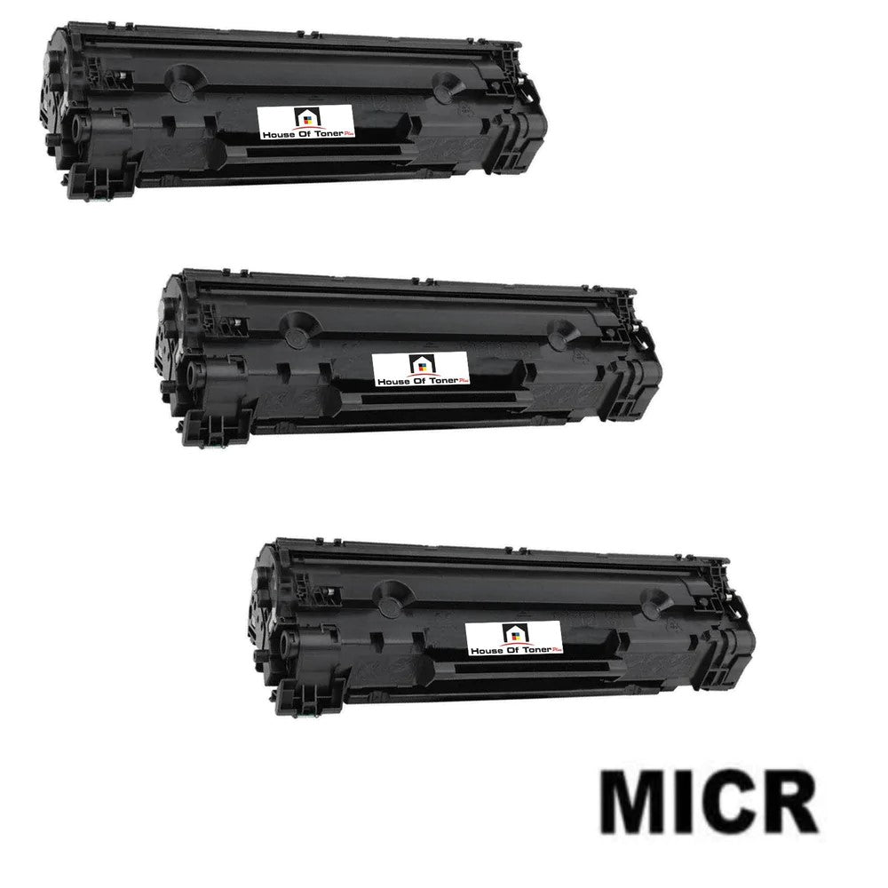 Compatible Toner Cartridge Replacement for HP CE285A (85A) Black (1.6K) W/Micr (3-Pack) Compatible Toner Cartridge Replacement for HP CE285A (85A) Black (1.6K) W/Micr (3-Pack)