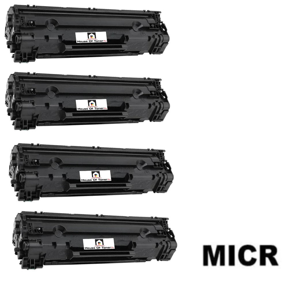 Compatible Toner Cartridge Replacement for HP CE285A (85A) Black (1.6K) W/Micr (4-Pack) Compatible Toner Cartridge Replacement for HP CE285A (85A) Black (1.6K) W/Micr (4-Pack)