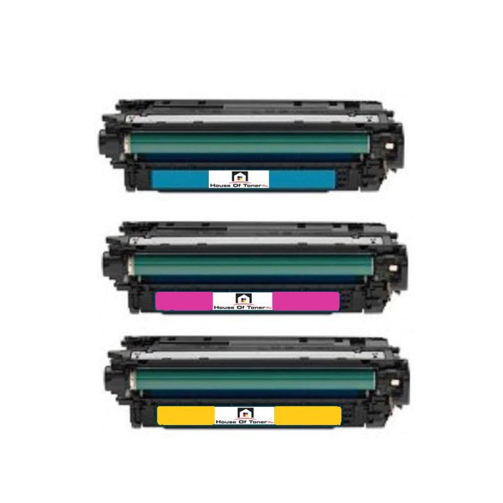 Compatible Toner Cartridge Replacement for HP CF031A, CF032A, CF033A (646A) Cyan, Magenta, Yellow (12.5K YLD) 3-Pack Compatible Toner Cartridge Replacement for HP CF031A, CF032A, CF033A (646A) Cyan, Magenta, Yellow (12.5K YLD) 3-Pack