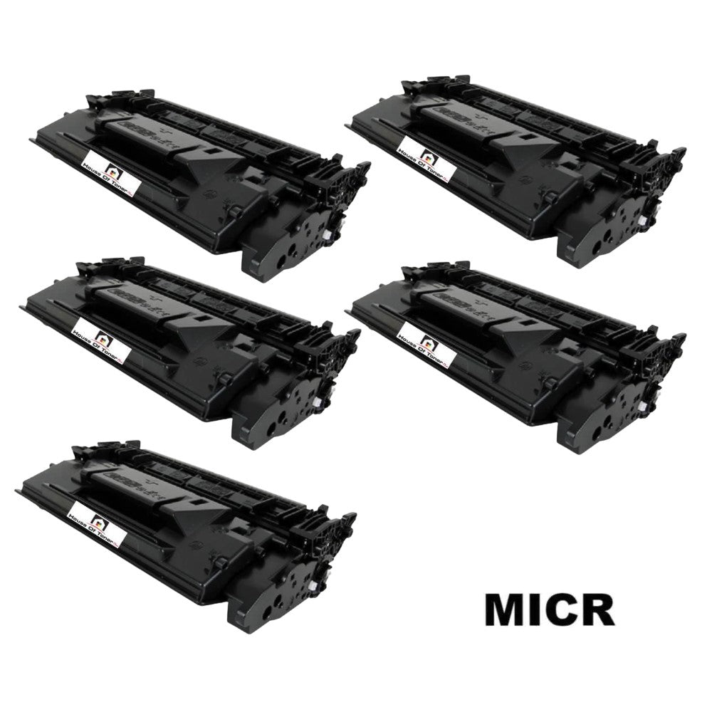 Compatible Toner Cartridge Replacement for HP CF226X (26X) High Yield Black (9K YLD) 5-Pack (W/MICR) Compatible Toner Cartridge Replacement for HP CF226X (26X) High Yield Black (9K YLD) 5-Pack (W/MICR)