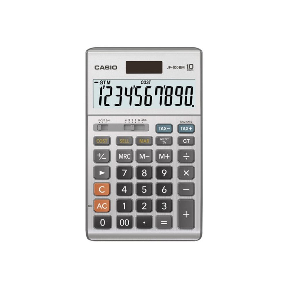 CSOJF100BM CASIO JF100BM 10 DIGIT SEMI-DESKTOP CALCULATOR CSOJF100BM CASIO JF100BM 10 DIGIT SEMI-DESKTOP CALCULATOR