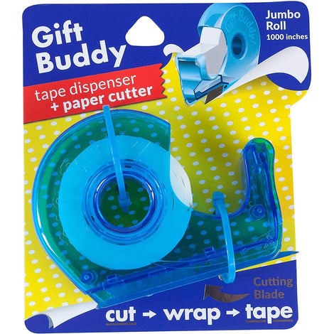 EC395 Gift Buddy Tape Dispenser & Paper Cutter with 1000' Roll