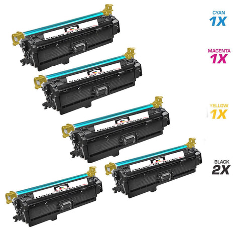 HP 2) CE260A, 1) CE261A, 1) CE262A, 1) CE263A (COMPATIBLE) 5 PACK