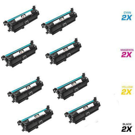 HP 2) CE400X, 2) CE401A, 2) CE402A, 2) CE403A (COMPATIBLE) 8 PACK