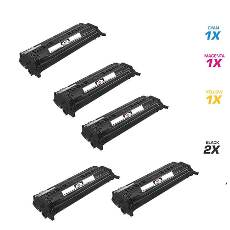 HP 2) Q6000A, 1) Q6001A, 1) Q6002A, 1) Q6003A (COMPATIBLE) 5 PACK