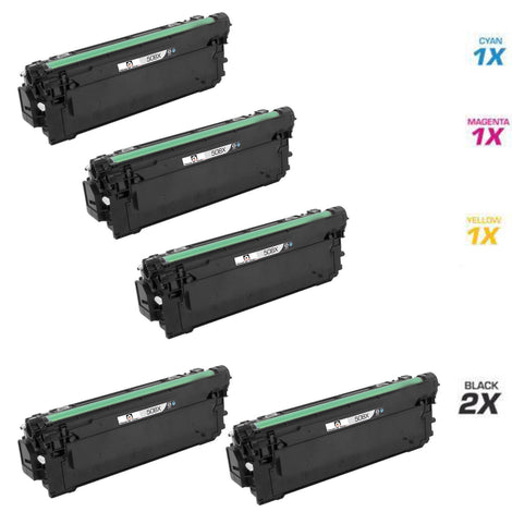 HP  2) CF360X, 1) CF361X, 1) CF363X, 1) CF362X  (COMPATIBLE) 5 PACK