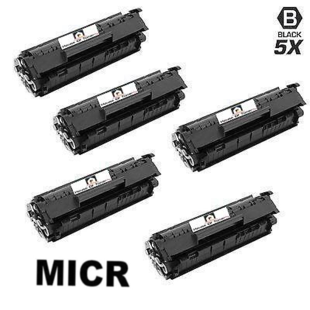 Compatible Toner Cartridge Replacement for HP Q2612A (12A) Black (2K YLD) 5-Pack ( W/MICR) Compatible Toner Cartridge Replacement for HP Q2612A (12A) Black (2K YLD) 5-Pack ( W/MICR)