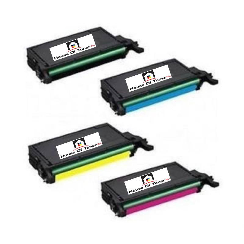Compatible Toner Cartridge Replacement for SAMSUNG  CLT-C508L, CLT-M508L, CLT-Y508L, CLT-K508L (CLTK508L, CLTC508L, CLTM508L, CLTY508L) Cyan, Yellow, Magenta, Black (5K YLD- Black, 4K YLD-Color) 4-Pack Compatible Toner Cartridge Replacement for SAMSUNG  CLT-C508L, CLT-M508L, CLT-Y508L, CLT-K508L (CLTK508L, CLTC508L, CLTM508L, CLTY508L) Cyan, Yellow, Magenta, Black (5K YLD- Black, 4K YLD-Color) 4-Pack