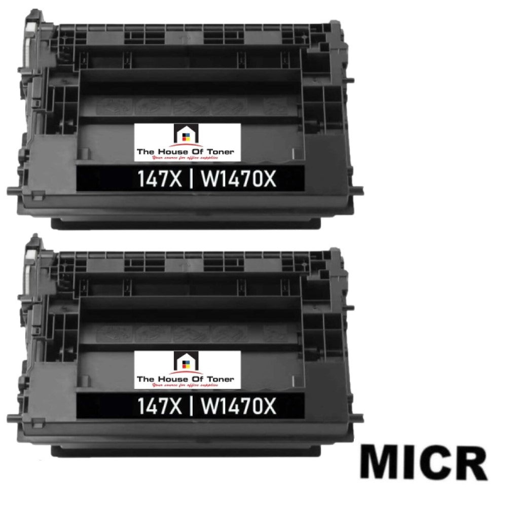 Compatible Toner Cartridge Replacement For HP W1470X (HP 147X) High Yield Black (25.2K YLD) 2-Pack (W/Micr) Compatible Toner Cartridge Replacement For HP W1470X (HP 147X) High Yield Black (25.2K YLD) 2-Pack (W/Micr)