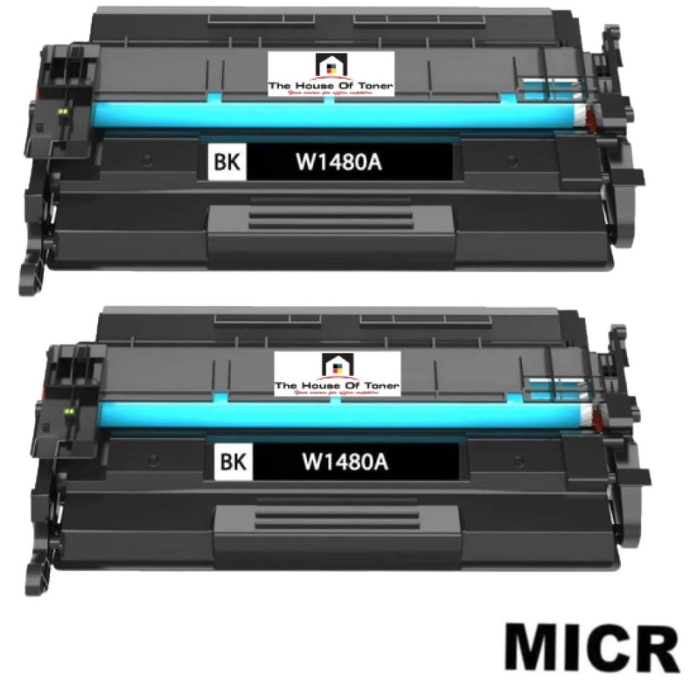 Compatible Toner Cartridge Replacement For HP W1480A (148A) Black (2.9K YLD) W/Micr (2-Pack) Compatible Toner Cartridge Replacement For HP W1480A (148A) Black (2.9K YLD) W/Micr (2-Pack)