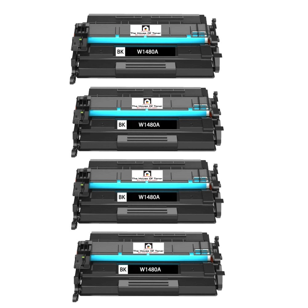 Compatible Toner Cartridge Replacement For HP W1480A (148A) Black (2.9K YLD) W/New Chip (4-Pack) Compatible Toner Cartridge Replacement For HP W1480A (148A) Black (2.9K YLD) W/New Chip (4-Pack)