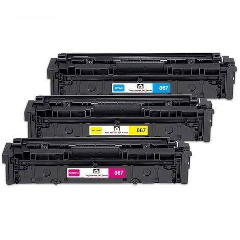 Compatible Toner Cartridge Replacement For CANON 5099C001, 5100C001, 5101C001 (067) Yellow, Cyan, Magenta (1.25K YLD) 3-Pack