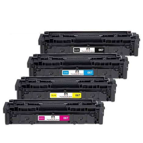 Compatible Toner Cartridge Replacement For CANON 5099C001, 5100C001, 5101C001, 5102C001 (067) Yellow, Cyan, Magenta, Black (1.35K YLD- Black, Color-1.25K YLD) 4-Pack