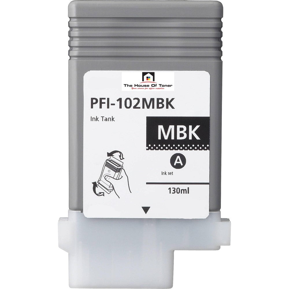 Compatible Ink Cartridge Replacement For CANON 0894B001 (PFI-102MBK) Matte Black (130 ML)