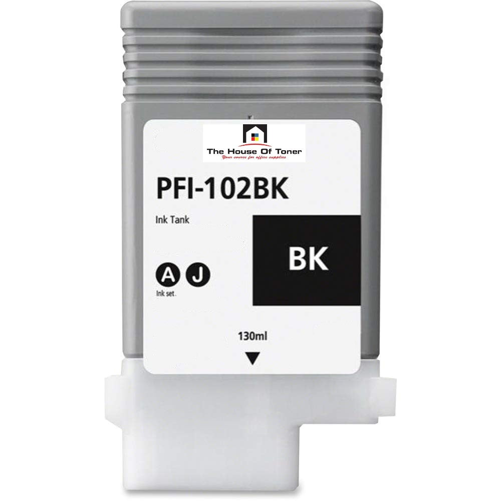 Compatible Ink Cartridge Replacement For CANON 0895B001 (PFI-102BK) Black (130 ML)