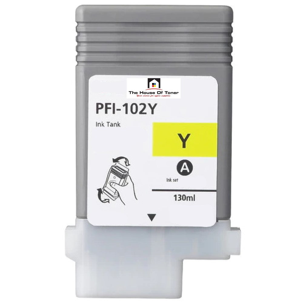 Compatible Ink Cartridge Replacement For CANON 0898B001 (PFI-102Y) Yel