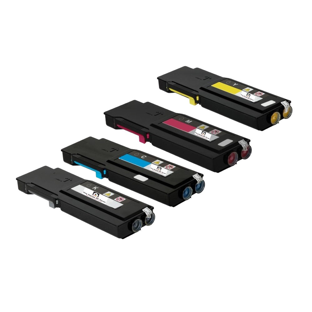 Compatible Toner Cartridge Replacement for XEROX 1) 106R02228 1) 106R02225, 1) 106R02226, 1) 106R02227 (Black, Cyan, Yellow, Magenta) 8K YLD-Black, 6K YLD- Color (4-Pack)