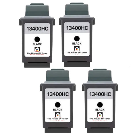 Compatible Ink Cartridge Replacement For LEXMARK 13400HC (Black) 600 YLD (4-Pack)