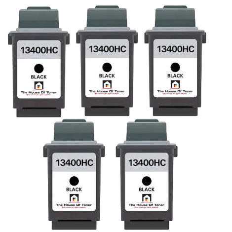 Compatible Ink Cartridge Replacement For LEXMARK 13400HC (Black) 600 YLD (5-Pack)