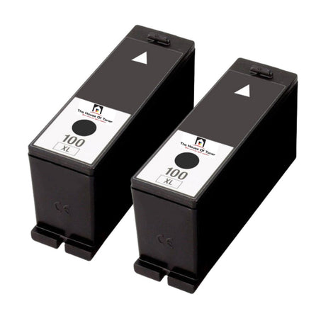 Compatible Ink Cartridge Replacement For Lexmark 14N1068 (100XL, Black) 510 YLD (2-Pack)