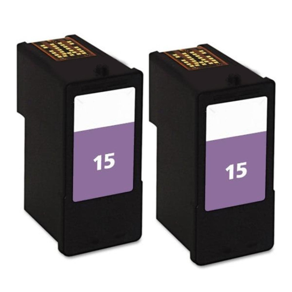 Compatible Ink Cartridge Replacement For Lexmark 18C2110 (15, Tri-Color) 150 YLD (2-Pack)