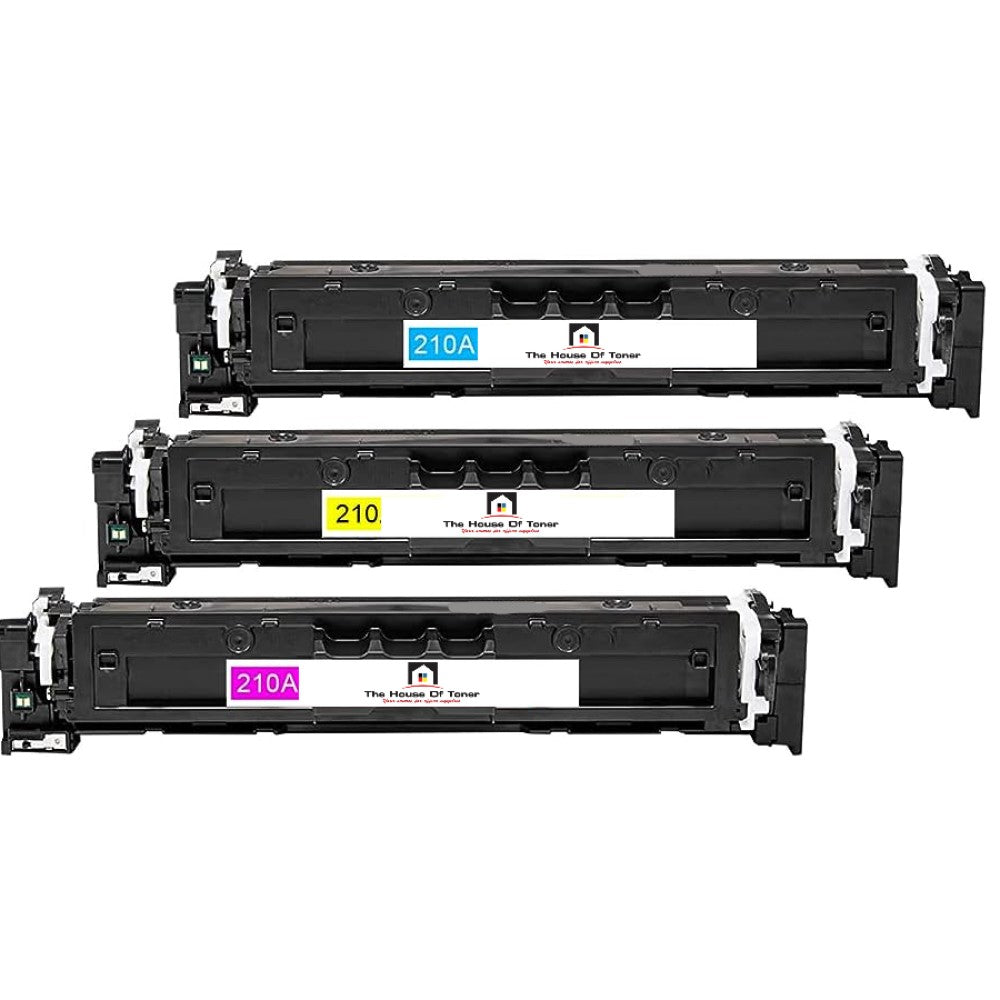 Compatible Toner Cartridge Replacement for HP W2103A, W2101A, W2102A (210A) Magenta, Cyan, Yellow (1.8K YLD) 3-Pack