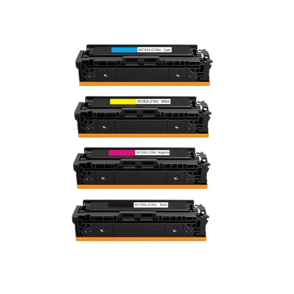Compatible Toner Cartridge Replacement For HP W2180A, W2181A, W2182A, W2183A (218A) Black, Cyan, Yellow, Magenta (1.2K YLD) Pro 3201dw, MFP 330fdw, MFP 3301sdw (4 Pack)