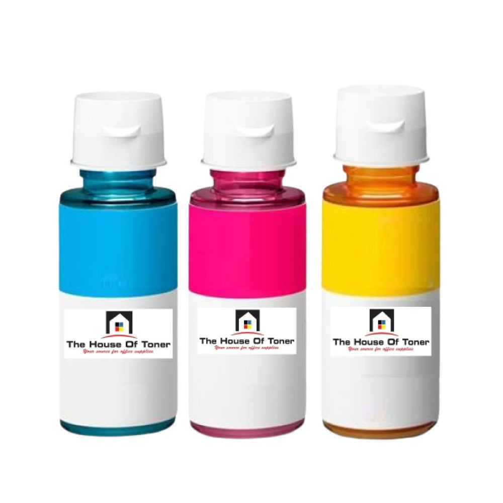 Compatible Ink Bottle Replacement For HP 1VU26AN, 1VU27AN, 1VU28AN (31) Cyan, Magenta, Yellow (8K YLD) 3-Pack