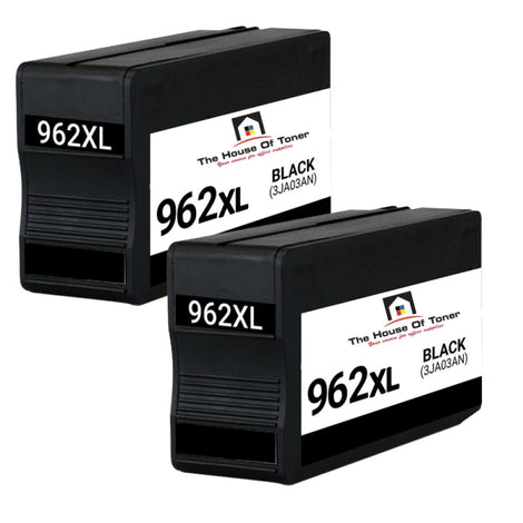 Compatible Ink Cartridge Replacement For HP 3JA03AN (962XL) Black (2K YLD) 2-Pack