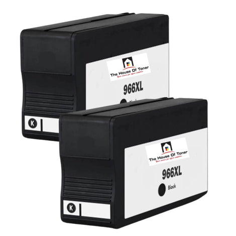 Compatible Ink Cartridge Replacement For HP 3JA04AN (966XL) Black (3K YLD) 2-Pack