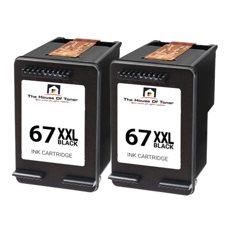 Compatible Ink Cartridge Replacement For HP 3YM59AN (67XXL) Extra High Yield Black (400 YLD) 2-Pack