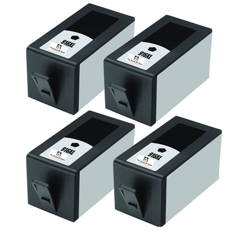 Compatible Ink Cartridge Replacement For HP 3YL66AN (916XL) Black (1.5K YLD) 4-Pack