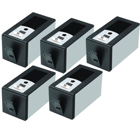 Compatible Ink Cartridge Replacement For HP 3YL66AN (916XL) Black (1.5K YLD) 5-Pack