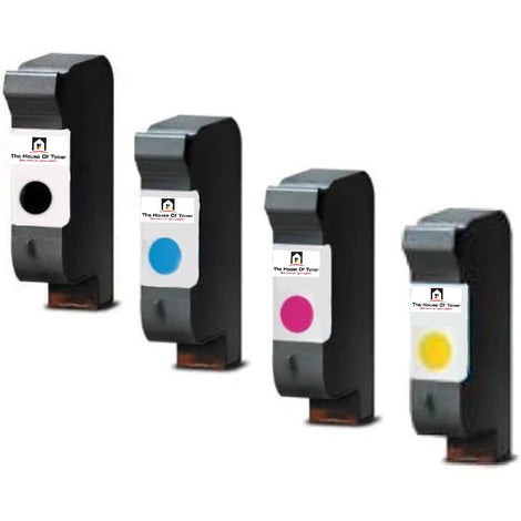 Compatible Ink Cartridge Replacement For HP 51640A, 51644C, 51644M, 51644Y (40/44) Black, Cyan, Magenta, Yellow (Black-1.1K YLD, Color-200 YLD) 4-Pack