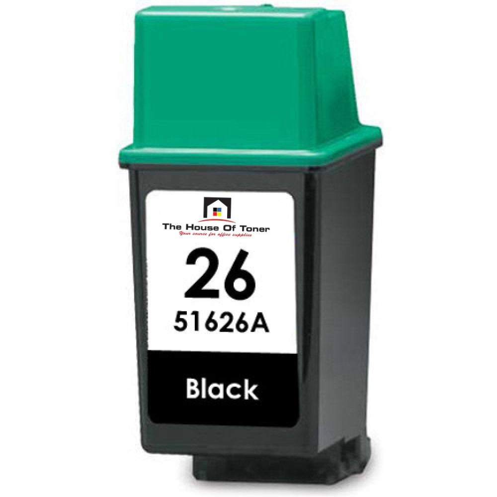 Compatible Ink Cartridge Replacement For HP 51626A (26) Black (790 YLD)