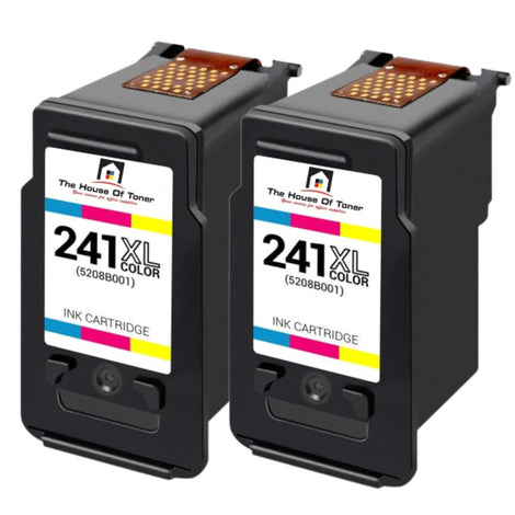 Compatible Ink Cartridge Replacement For CANON 5208B001 (CL-241XL) Tri-Color (400YLD) 2-Pack