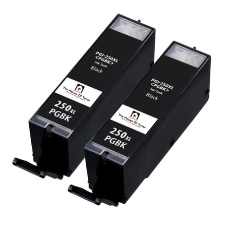 Compatible Ink Cartridge Replacement For CANON 6432B001 (PGI-250XL) High Yield Black (500 YLD) 2-Pack