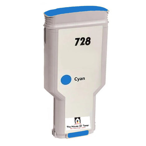 Compatible Ink Cartridge Replacement For HP F9J67A (728) Cyan (130ML)