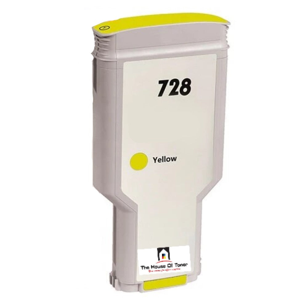 Compatible Ink Cartridge Replacement For HP F9J65A (728) Yellow (130ML)