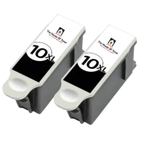 Compatible Ink Cartridge Replacement for KODAK 8237216 (10XL) Black (770 YLD) 2-Pack