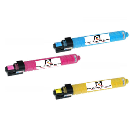Compatible Toner Cartridge Replacement for Gestetner 841453, 841454, 841455 (Cyan, Yellow, Magenta) 17K YLD (3-Pack)